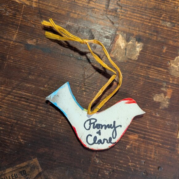 2 clay bird Xmas ornaments - Picture 3 of 6